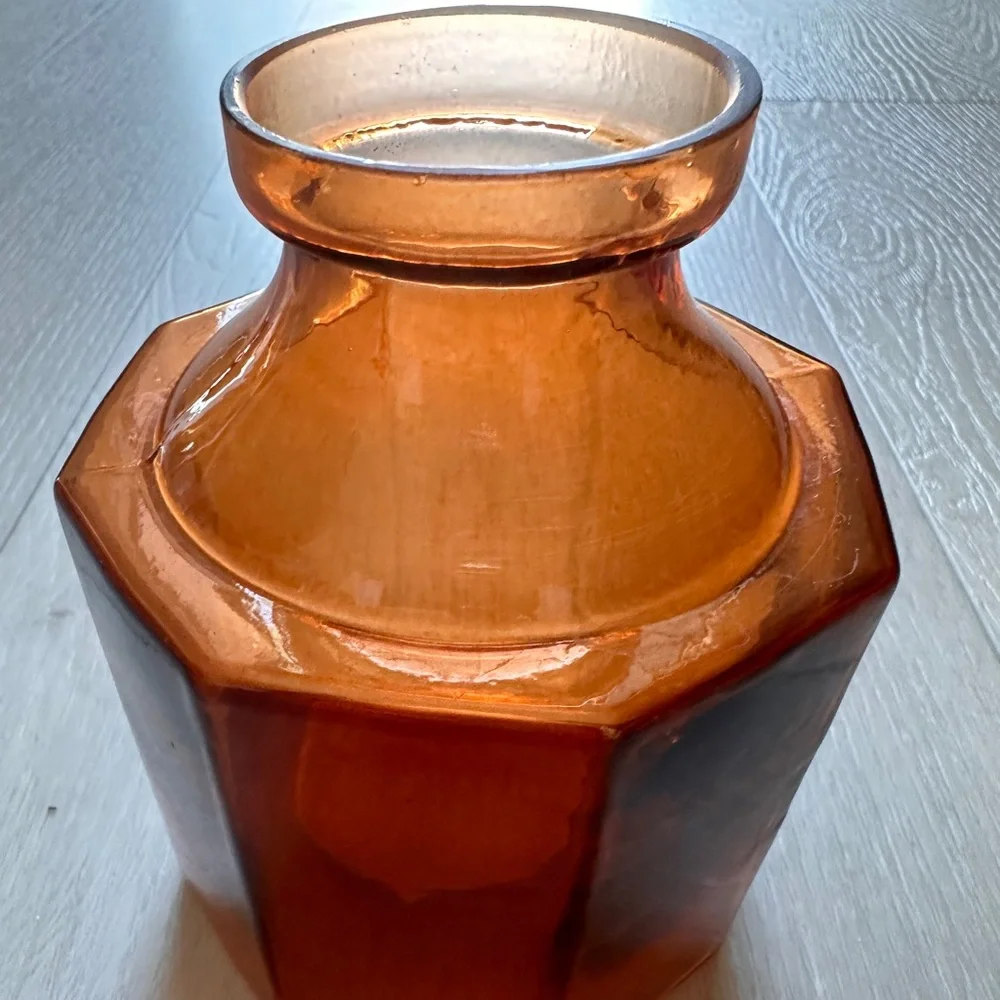 Hearth & Hand Magnolia Amber Fall Autumn Glass Bottle Vase - Small 🍁🍂